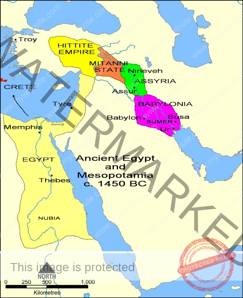 Core territory of Assyria in the 15th century BC