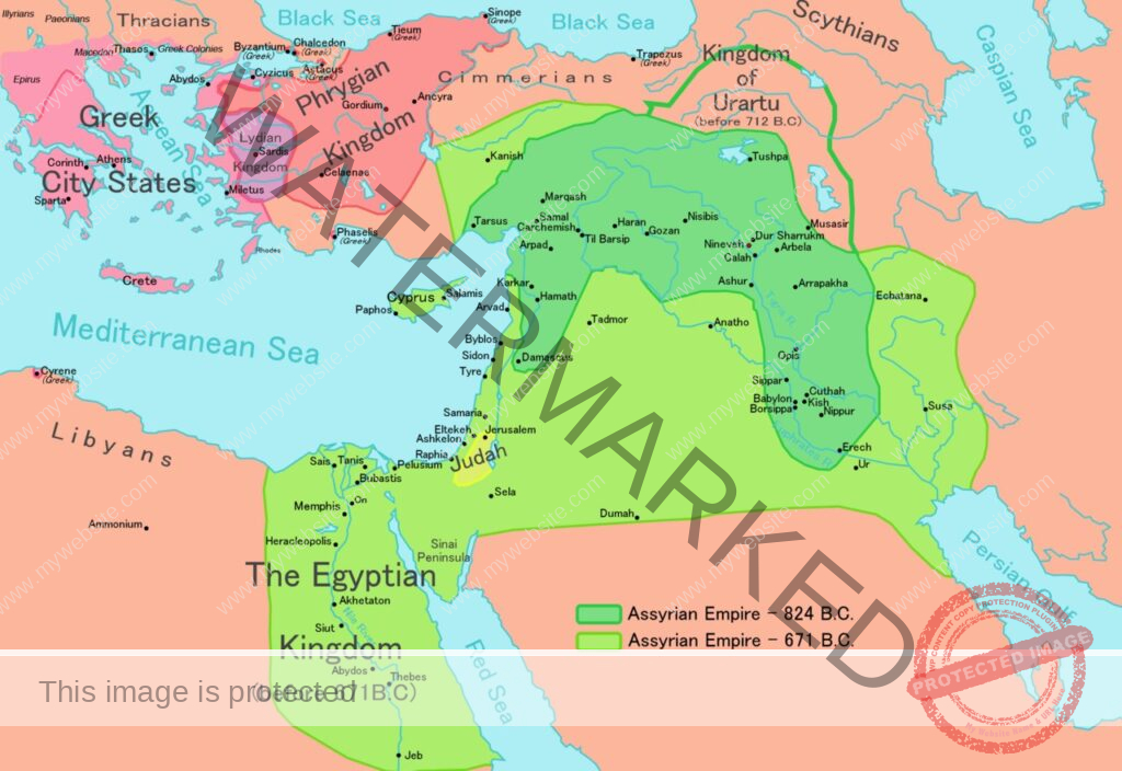 Assyrian Empire 824 to 671 BCE